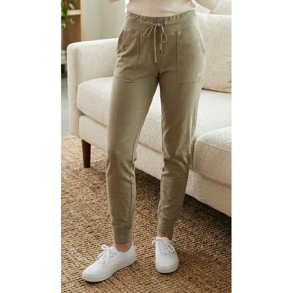 NWT Ivory Ella Heritage Fitted Jogger Pants Khaki - Size XS Cozy Granola Earthy